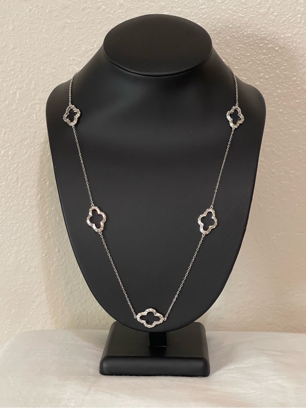 Elegant Long Silver Station Necklace - Women Jewelry Necklaces - Picture 1 of 7